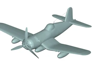 Vought F4U Corsair 3D model shop