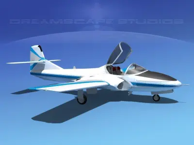 Cessna T-37 Tweetybird V17 Civil Sport 3D model
