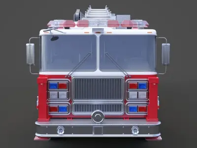 Fire Truck 02 3D model