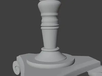 Old Rustic Round Table Free 3D model