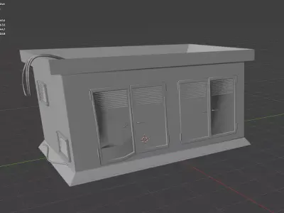Industrial Electrical Cabinet Low Poly Low-poly 3D model