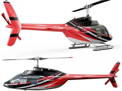 helicopter bell206 3D model