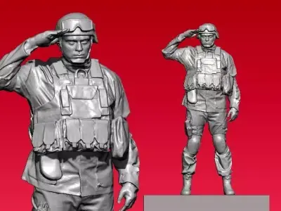  Mercenary - Military statue - 3D print 3D print model
