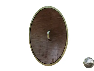 Medival Wooden Shield  Low-poly 3D model