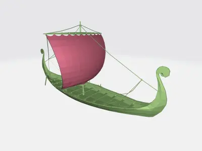 Viking Boat 3D model