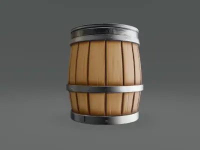Stylized Wooden Beer Mug  Tavern Prop Low-poly 3D model