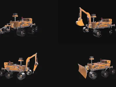 Mars Rover 4 in 1 3D model