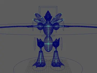 Scyther POKEMON Low-poly 3D model