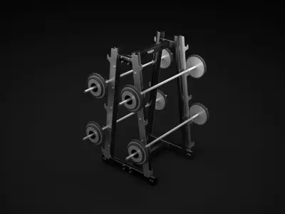 Barbell Rack 3D model get