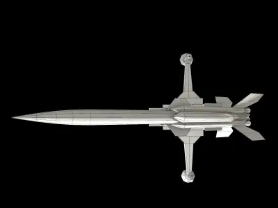 Bristol Bloodhound SAM Missile 3D model