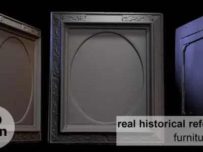 Furniture 015 wooden picture frame 3D print model