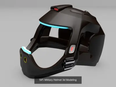 SiFi Military Helmet 3d Modeling Collection 4 in 1 3D Model Pack