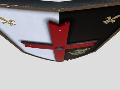 Medieval Heater Shield Low-poly 3D model purchase