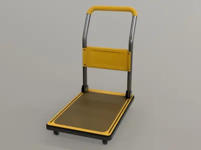 Heavy Duty Platform Trolley Low-poly 3D model