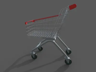 Shopping Trolley 3D model purchase