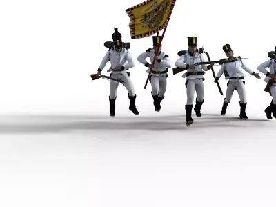Napoleonic Austrian Line Infantry 3D model