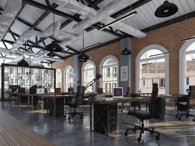 Industrial Open Office 3D model