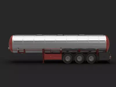 Tank Truck Trailer 3D model