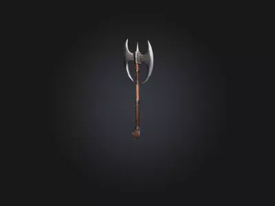 Battle Axe Low-poly 3D model