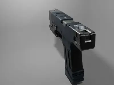 a modern pistol Free low-poly 3D model