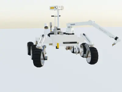 Spacial Explorer T-30-1 Concept rover  Re-Make Free low-poly 3D model