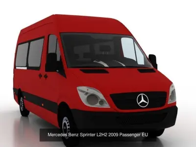 Mercedes Benz Sprinter L2H2 2009 Collection EU 3D Model Pack