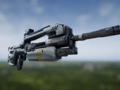 SciFi Weapon Low-poly 3D model