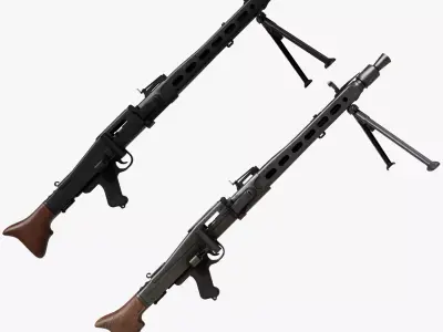 MG3 Machine Gun Low-poly 3D model