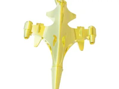 Sukhoi Su-35S Fighter jet gold pendant 3D print models 3D print model