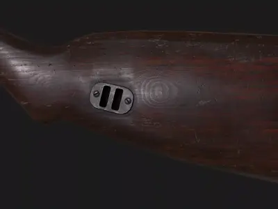 PPSH-41 Submachine Gun Low-poly 3D model