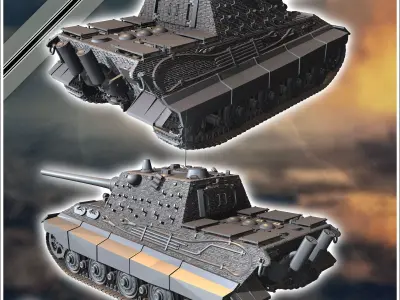 Jagdtiger E-75 2 128mm Pak L55 Entwicklung  - Germany Eastern We 3D print model