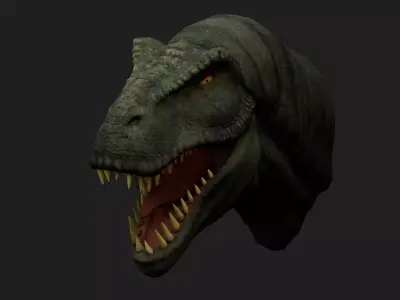dinosaur Low-poly 3D model 13