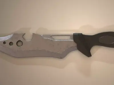Knife Low-poly 3D model 12