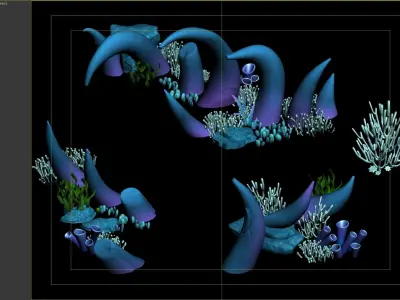 coral cartoon 3D model