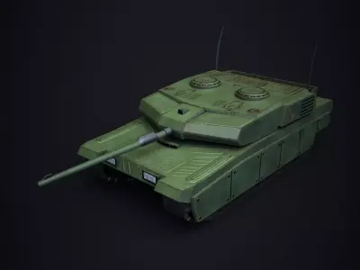3D Altay Tank Free low-poly 3D model