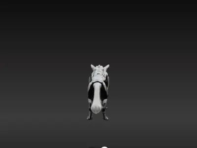 Cybernetic Wolf  Sci Fi Creature Low-poly 3D model