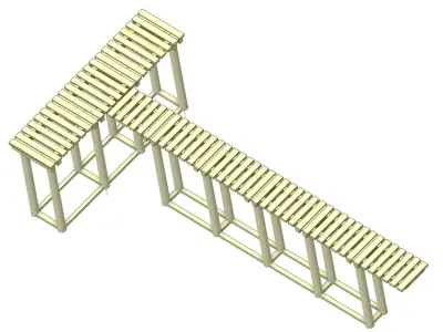 Wooden pier 1-87 FDM 3D print model