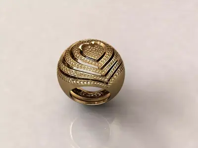Heart Ring 3D print model