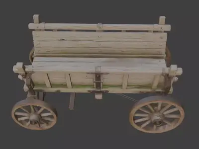 Old Farm Cart 3D model