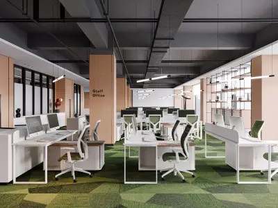 office interior 3D model 2