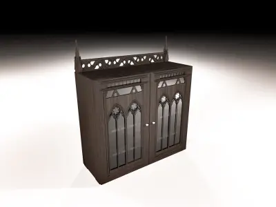 Gothic furniture set 3D model