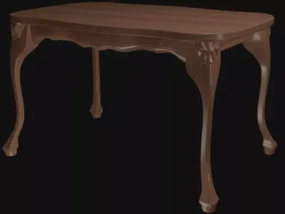 Hall Table Walnut 3D model