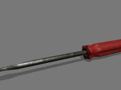screwdriver Low-poly 3D model 45