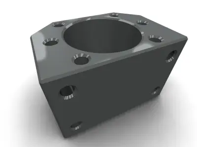 DSG20H square metal block 3D model