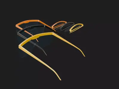 Safety Glasses 3D model Low-poly 3D model