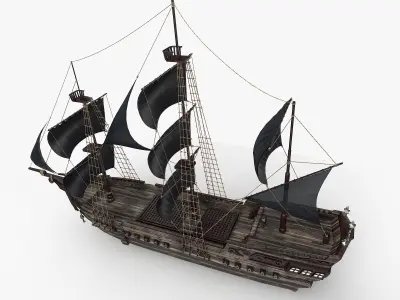 Medieval ship 3D model 3D model