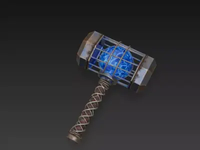 Storm-Cage War Hammer 3D Model Low-poly 3D model