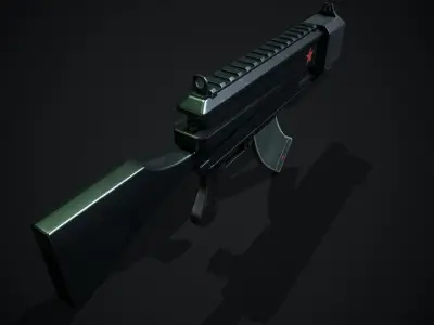 Weapon Low Poly gun Low-poly 3D model