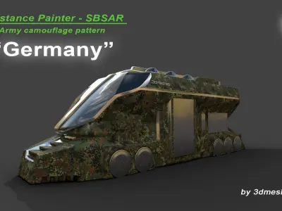 Germany - Army Camouflage Pattern - SBSAR Material 3D model