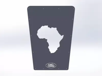 LAND ROVER DEFENDER BONNET PLATE 3D model